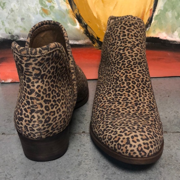 Lucky Brand Baley2 Booties Suede Leopard Size 9.5M - Picture 10 of 16